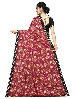 floral printed saree with blouse - 16817703 - Standard Image - 2