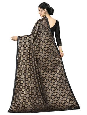 foil printed saree with blouse - 16817704 - Standard Image - 2