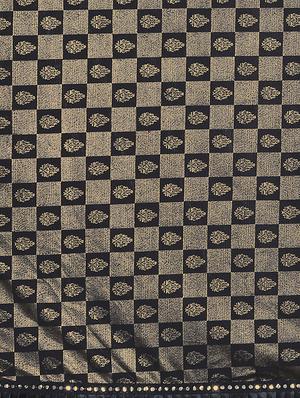 foil printed saree with blouse - 16817704 - Standard Image - 4