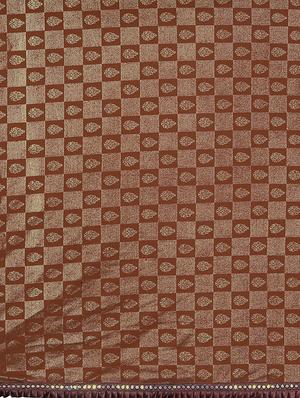 foil printed saree with blouse - 16817705 - Standard Image - 4