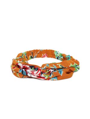 brown cotton blend hair band - 16818424 - Standard Image - 2