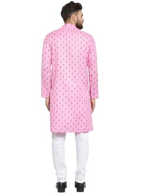 pink printed kurta pyjama set - 16818529 - Standard Image - 3