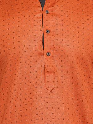 orange printed kurta pyjama set - 16818543 - Standard Image - 4