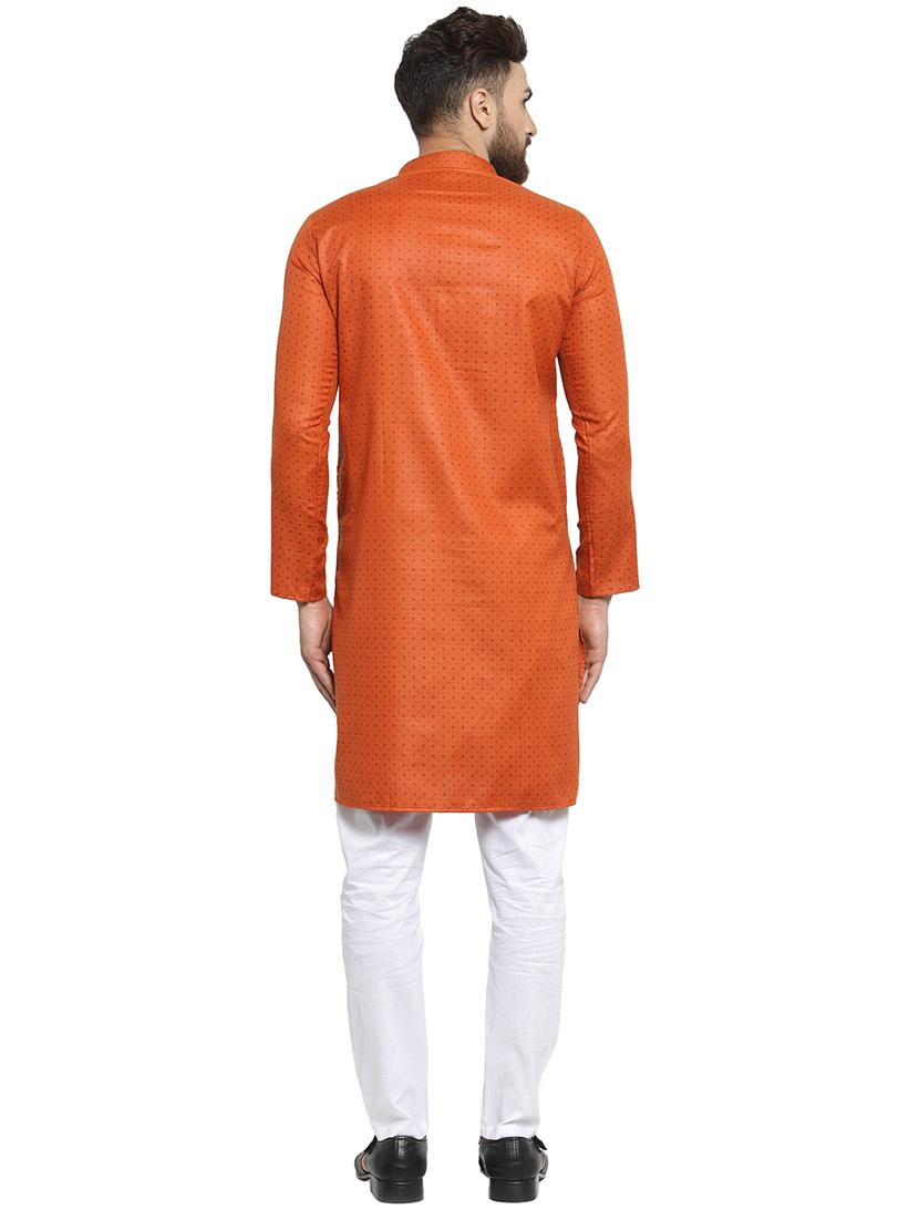 orange printed kurta pyjama set - 16818543 - Zoom Image - 3