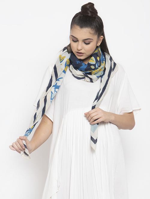 blue cotton scarf - 16820930 - Standard Image - 1