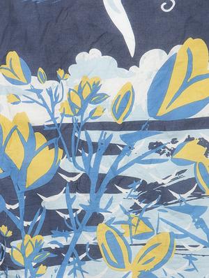 blue cotton scarf - 16820930 - Standard Image - 3