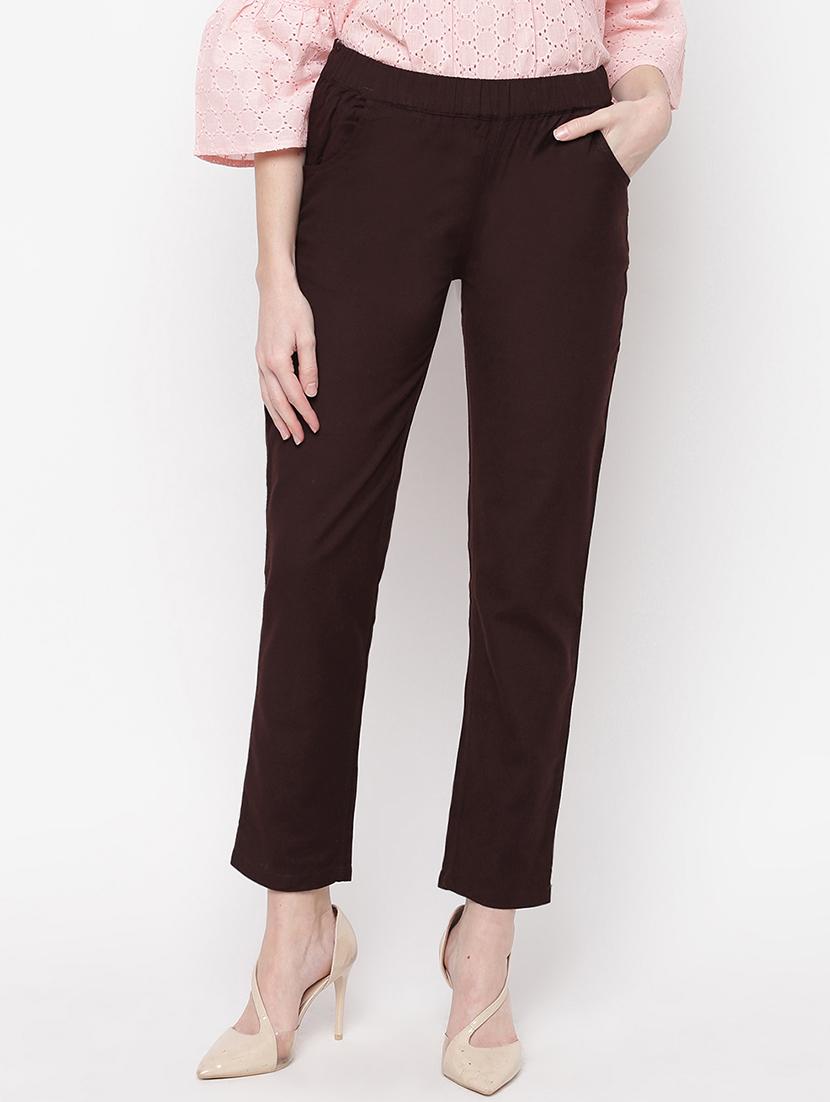 high rise flat front trouser - 16822214 - Zoom Image - 1