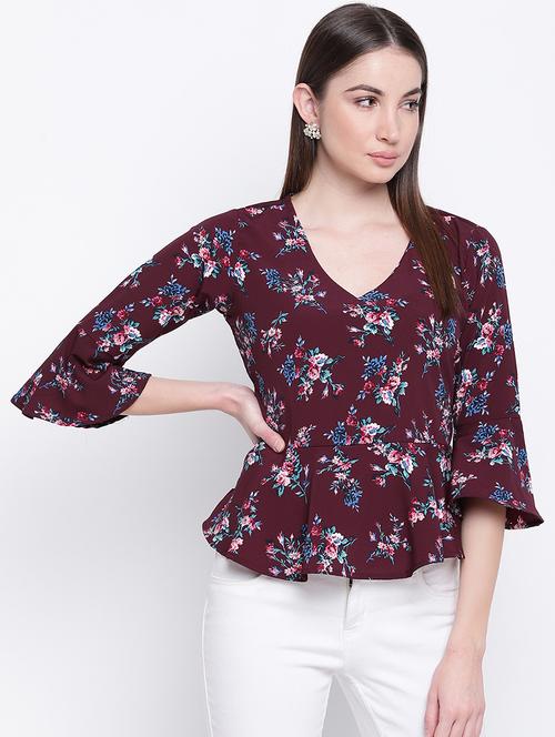 bell sleeves floral top - 16822301 - Standard Image - 1