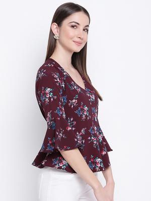 bell sleeves floral top - 16822301 - Standard Image - 2