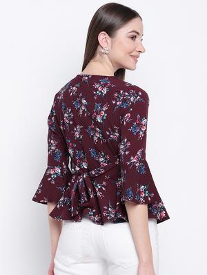 bell sleeves floral top - 16822301 - Standard Image - 3
