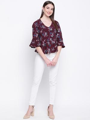 bell sleeves floral top - 16822301 - Standard Image - 4