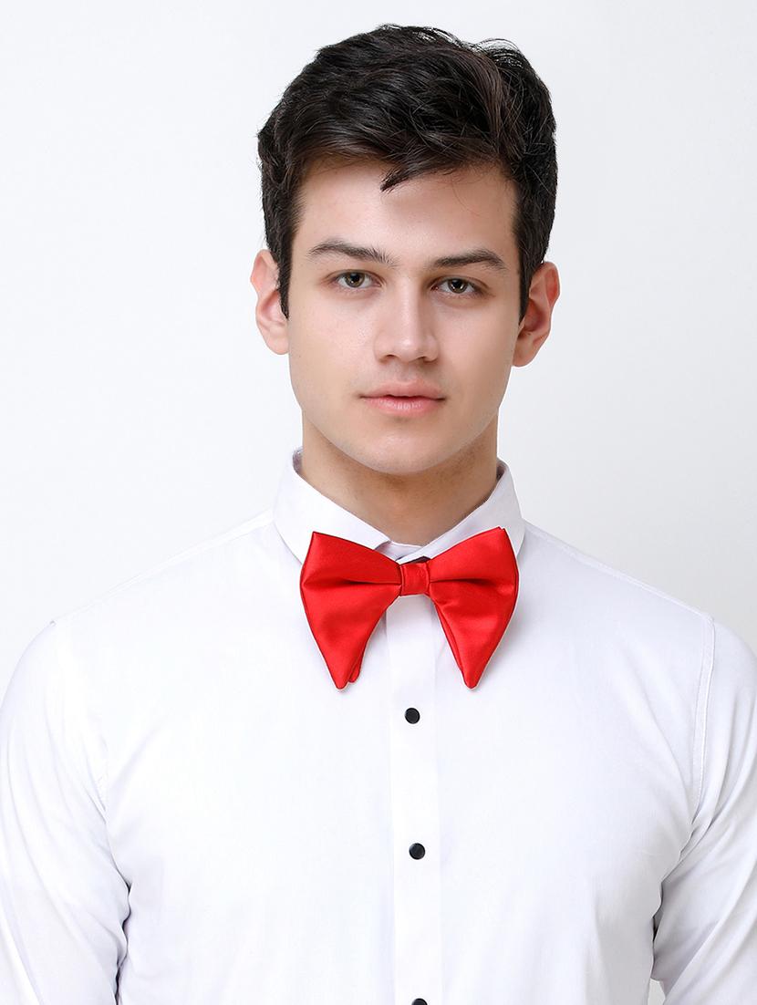 red microfiber bow tie - 16822325 - Zoom Image - 1