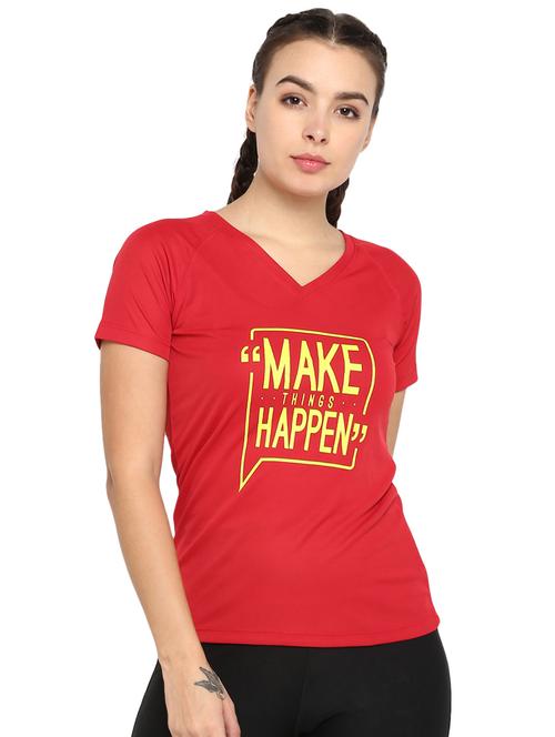 v-neck slogan tee - 16822601 - Standard Image - 1