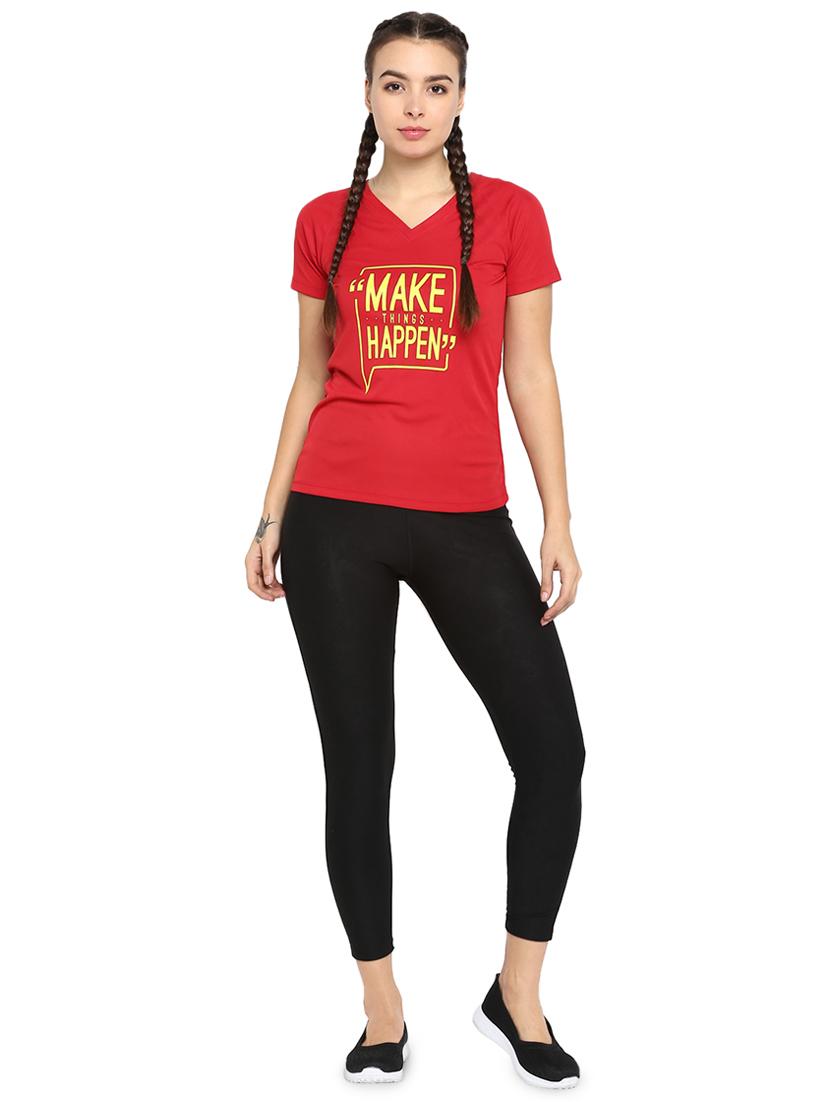 v-neck slogan tee - 16822601 - Zoom Image - 4