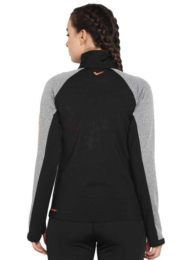 thumbhole sleeves stand collar jacket - 16822605 - Zoom Image - 3