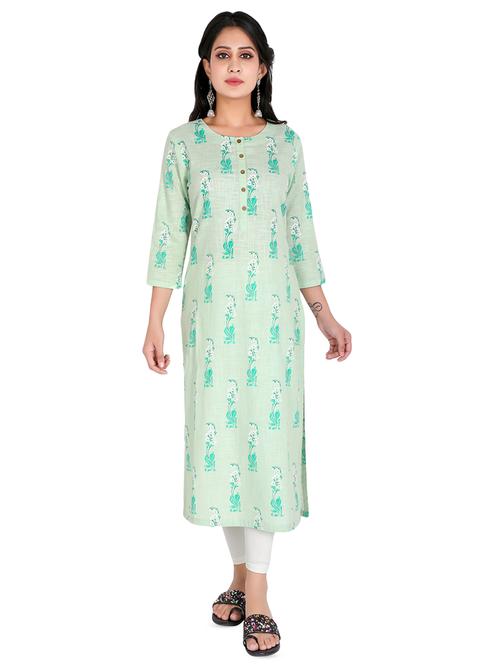 floral straight kurta - 16822742 - Standard Image - 1