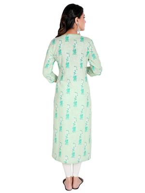 floral straight kurta - 16822742 - Standard Image - 3