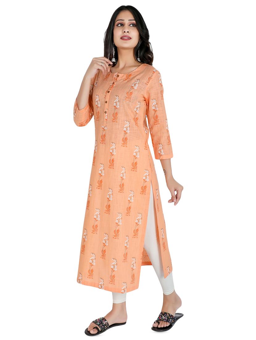 floral straight kurta - 16822743 - Zoom Image - 2