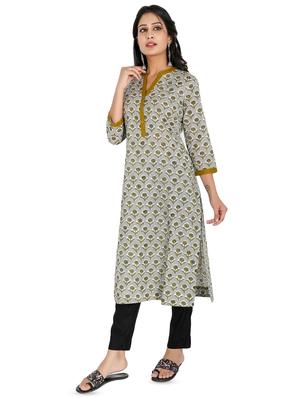 floral straight kurta - 16822751 - Standard Image - 2