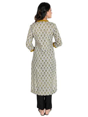 floral straight kurta - 16822751 - Standard Image - 3