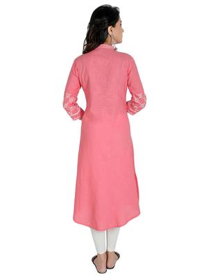 embroidered a-line kurta - 16822758 - Standard Image - 3