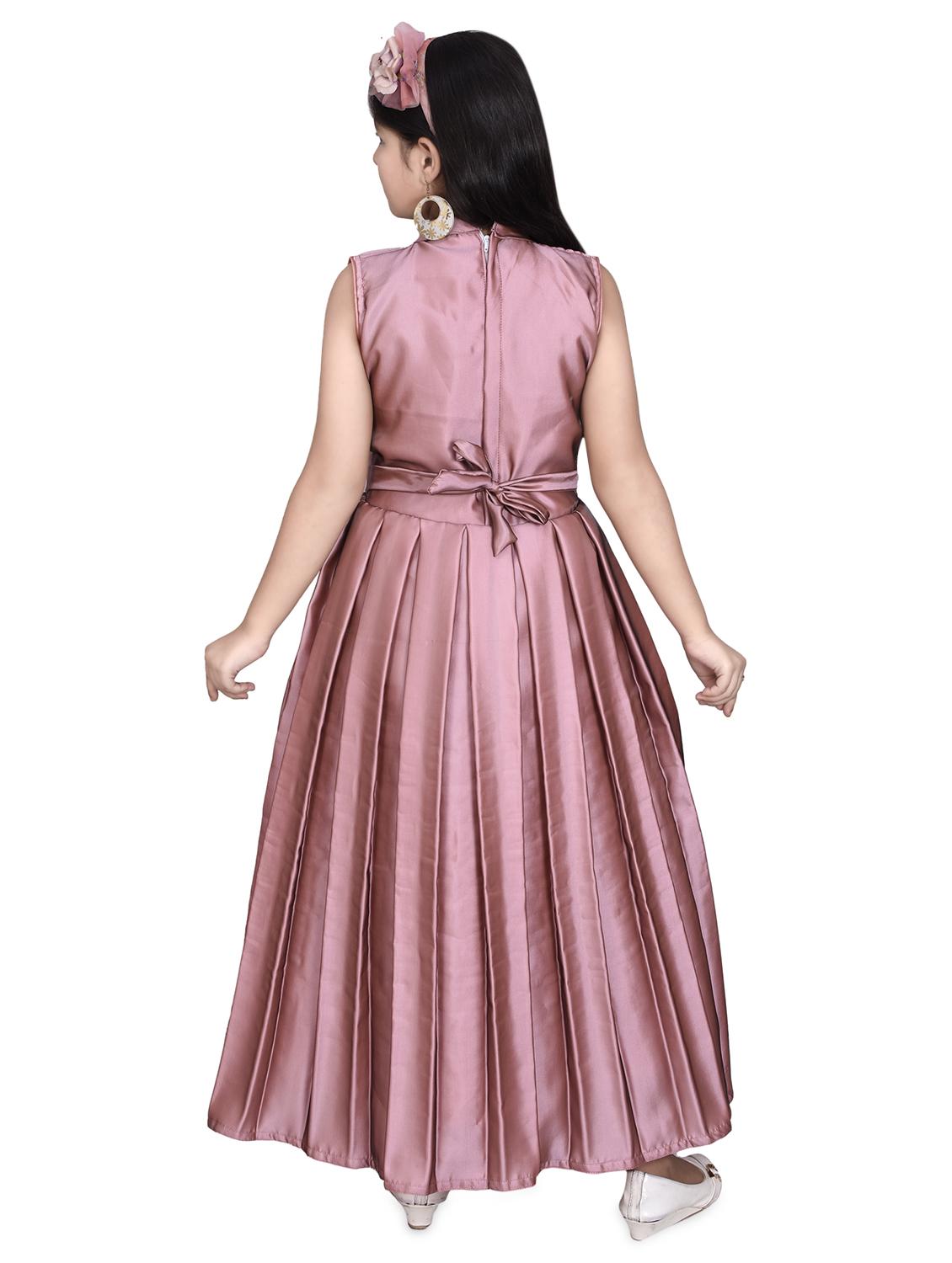pink silk blend frock - 16822861 - Zoom Image - 3
