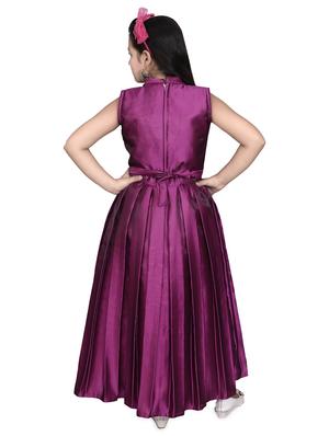 purple silk blend frock - 16822862 - Standard Image - 3