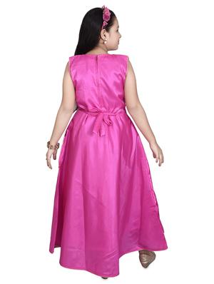 pink silk blend party gown - 16822869 - Standard Image - 3