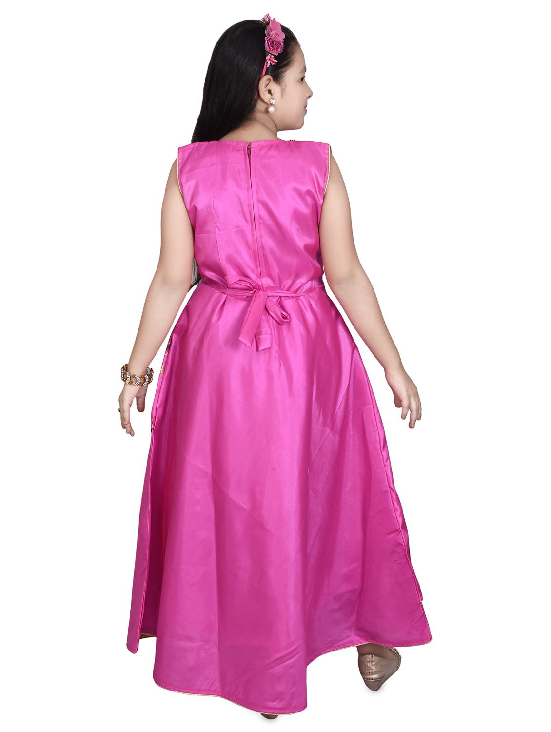 pink silk blend party gown - 16822869 - Zoom Image - 3
