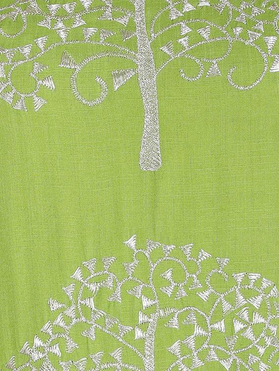 embroidered kurta palazzo suit set - 16822932 - Zoom Image - 4