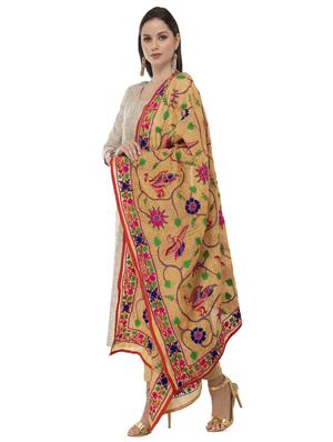 floral embroidered dupatta - 16823004 - Standard Image - 2