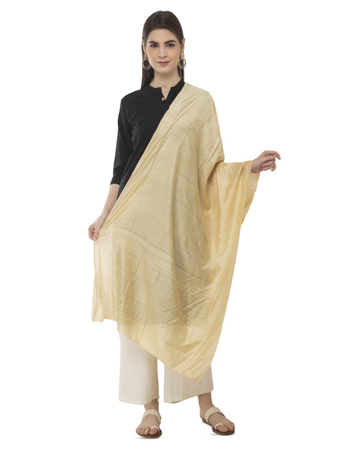 plain dupatta with fringes - 16823085 - Zoom Image - 1