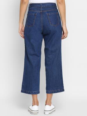 tie up waist wide leg jeans - 16823094 - Standard Image - 3