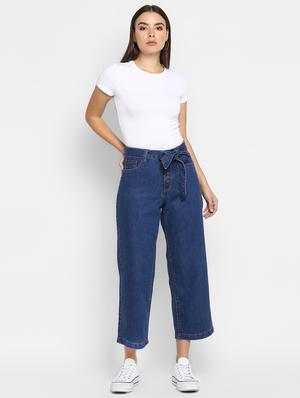 tie up waist wide leg jeans - 16823094 - Standard Image - 4