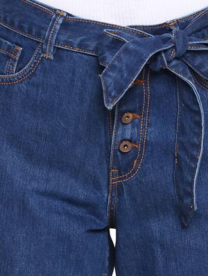 tie up waist wide leg jeans - 16823094 - Standard Image - 5