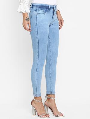high rise stone washed jeans - 16823100 - Standard Image - 2