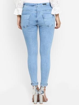 high rise stone washed jeans - 16823100 - Standard Image - 3