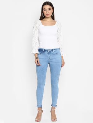 high rise stone washed jeans - 16823100 - Standard Image - 4