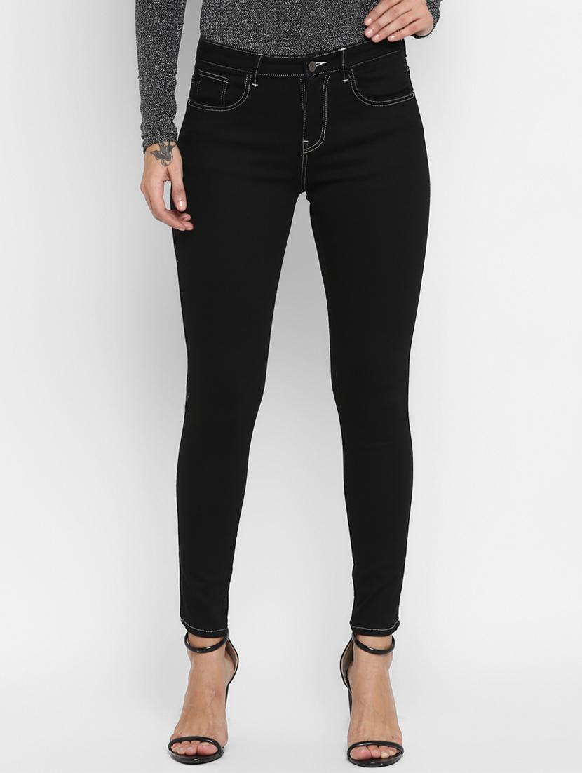 high rise solid jeans - 16823103 - Zoom Image - 1
