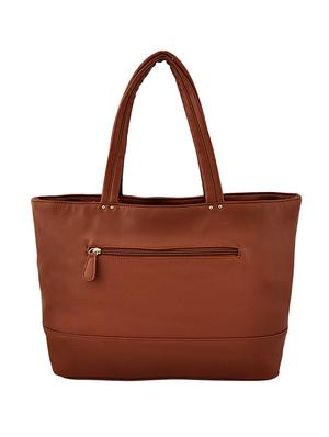 brown leatherette combo handbag - 16823122 - Standard Image - 3