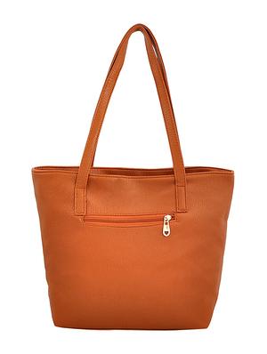 brown leatherette combo handbag - 16823128 - Standard Image - 3