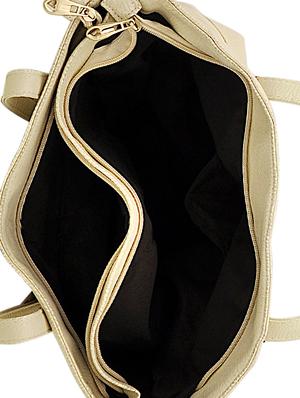 cream leatherette combo handbag - 16823129 - Standard Image - 4