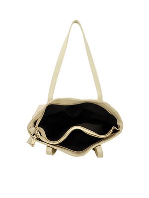 beige leatherette combo handbag - 16823133 - Standard Image - 3