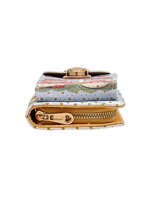 beige leatherette combo handbag - 16823133 - Standard Image - 9
