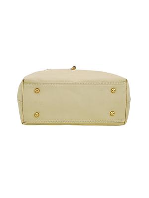 beige leatherette combo handbag - 16823134 - Standard Image - 5