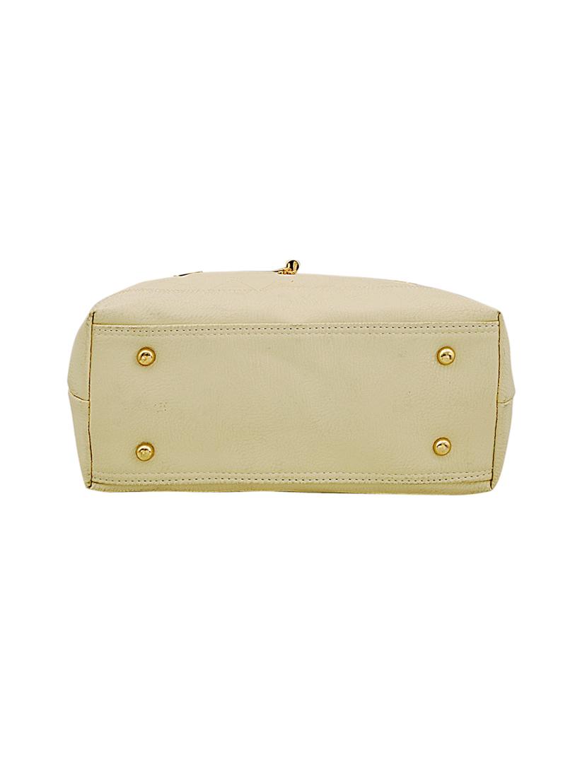 beige leatherette combo handbag - 16823134 - Zoom Image - 5