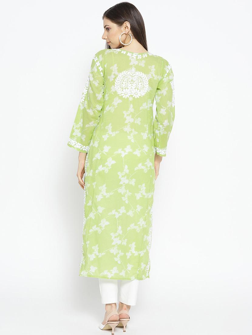 embroidered straight kurta - 16823212 - Zoom Image - 3