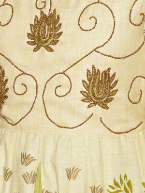 block print anarkali ethnic dress - 16823218 - Standard Image - 5