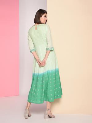 floral print anarkali ethnic dress - 16823223 - Standard Image - 4