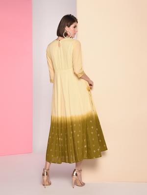 floral print anarkali ethnic dress - 16823224 - Standard Image - 3